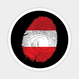 Flag of Austria in fingerprint Magnet